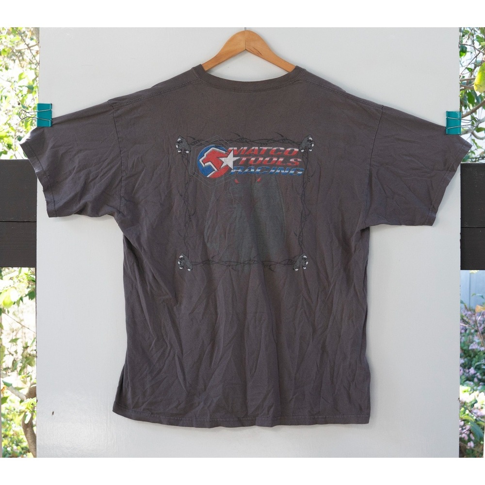 Matco Tools Racing Eagle T-Shirt Men's Vintage Gray Front/Back Print Size XL
